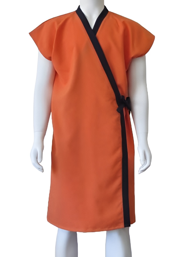 Front Wrap Gowns - Cap Sleeve
